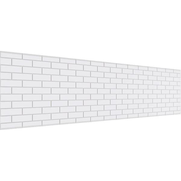 Ekena Millwork Set of Four Panels for 94 1/2"W x 24 1/4"H Subway Brick Fretwork Wainscot Wall Paneling WPKP12X01X47SBK - main